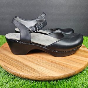 Dansko Sam Soft Full Grain Mary Jane Black Strap Clog Women's US 8.5 - 9 (EU 39)